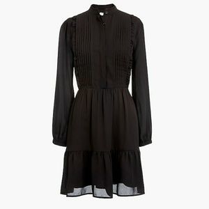 J Crew Ruffle Hem Pintuck Dress